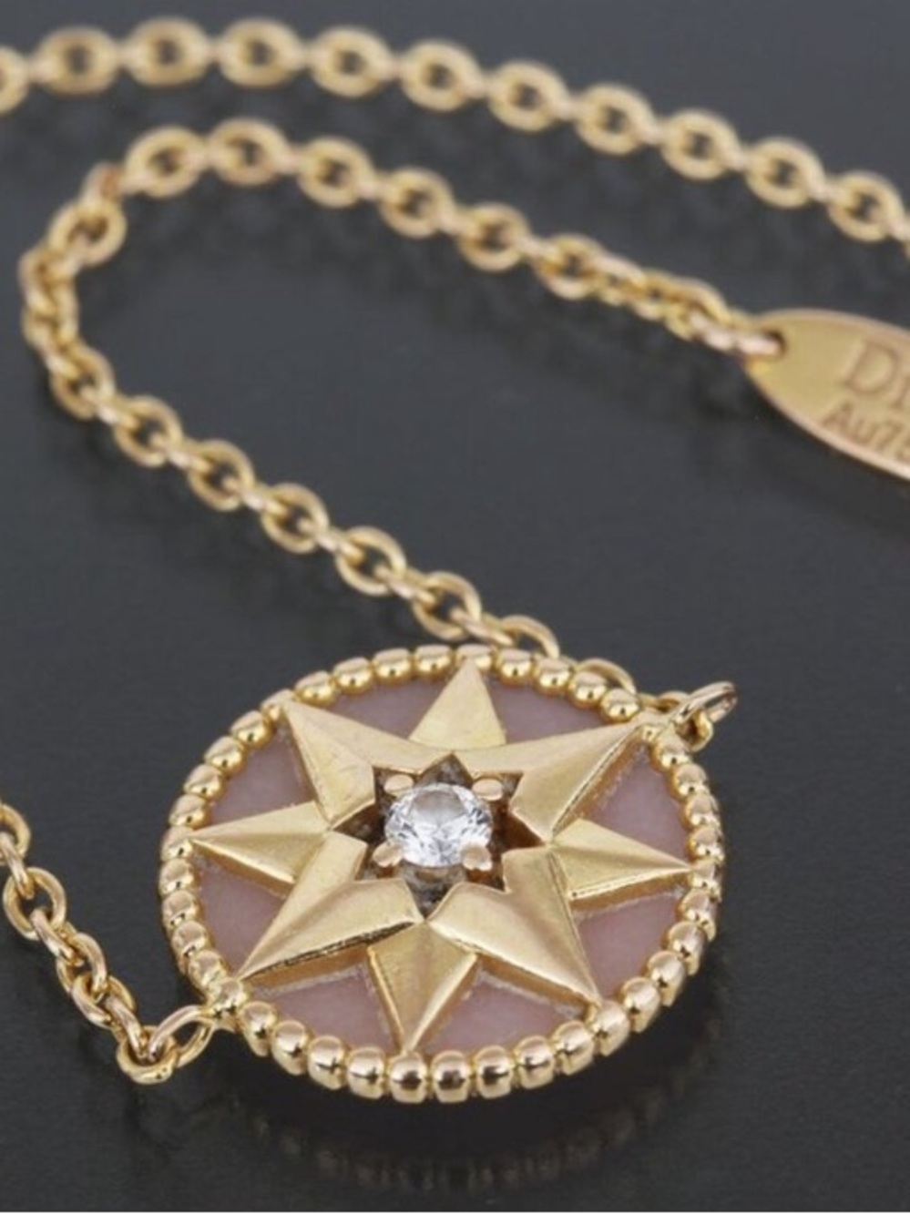Dior Rose Gold Star Medallion Bracelet